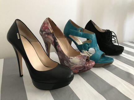 Туфли чёрные розовые Loriblu Fabiani (р 37)