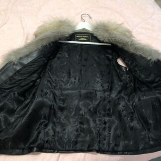 Жилет лиса со вставками кожи