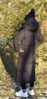 Пуховик зимний женский длинный