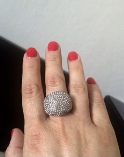 Серебряное кольцо с цирконами 925 пр