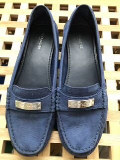 Мокасины coach синие замшевые р 39