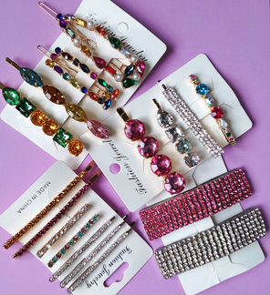 Заколки с кристаллами