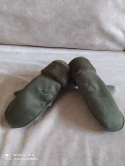 Варежки замшевые новые на нат. меху