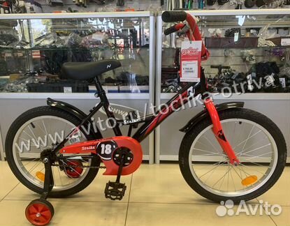 Велосипед Novatrack Strike 18 чёрно-красный