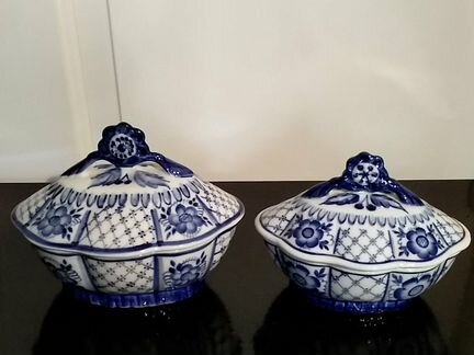 Сухарница.Конфетница.Блюдо.Гжель