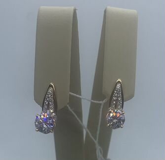 Комплект Swarovski из золота,серьги и кольцо