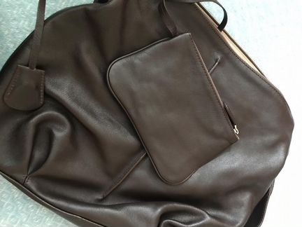 Сумка из натуральной кожи и замши
