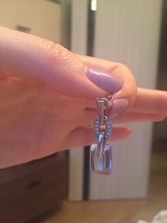 Серьги из серебра с топазом, с камнем кошачий глаз