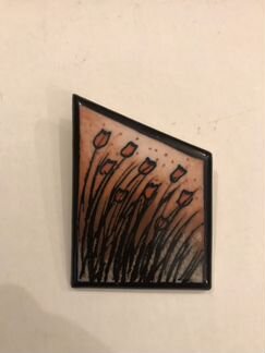 Коллекционная авторская керамическая брошь