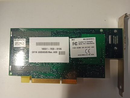 Matrox 64bit MIL2A4B120 MGA AGP 4 мб 672-04 Rev: A