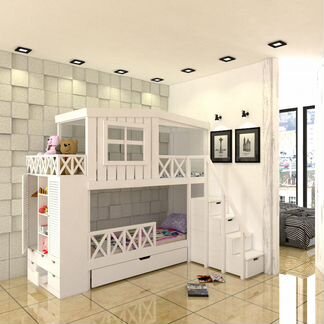 Кровать двухъярусная Лилипут-D1-2-S-LKP-Shk