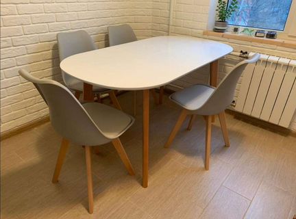 Стол овальный раздвижной Eames dsw, Oslo 120/150/8