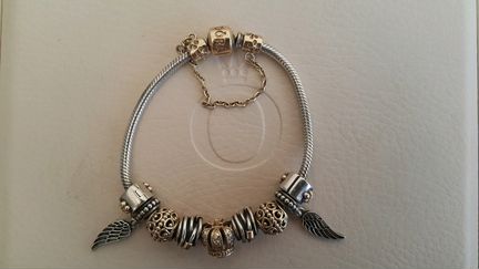 Украшение шарм Pandora золото