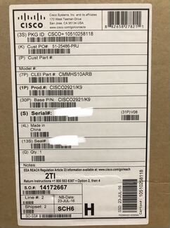 Новый Cisco Cisco2921/K9