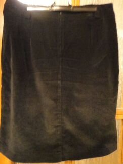 Юбка черная бархатная