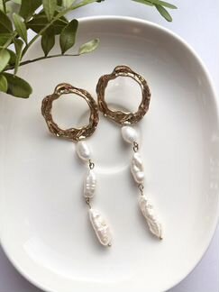 Серьги с барочным жемчугом