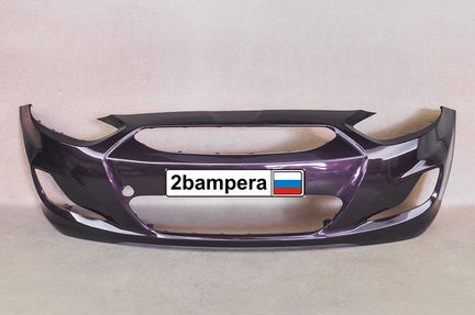 Hyundai Solaris бампер цвет фиолетовый