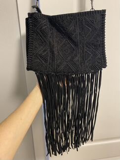 Сумка Zara замшевая с бахромой