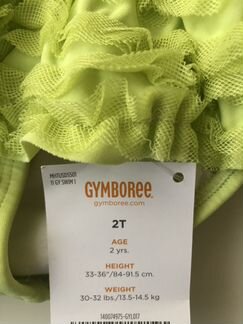 Новый купальник Gymboree с непромокаемыми трусикам