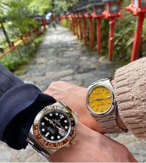 Часы rolex oyster perpetual yellow