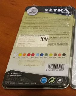 Мелки lyra aquacolor акварельные цветные