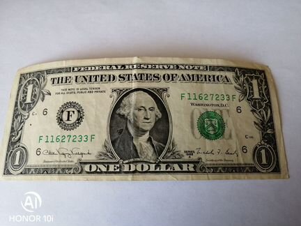 Банкнота один доллар