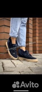 Лоферы синие лоро пиана