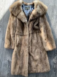 Шуба норковая бежевая 36