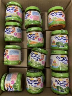 Пюре овощи 46 шт + 2 мяса агуша