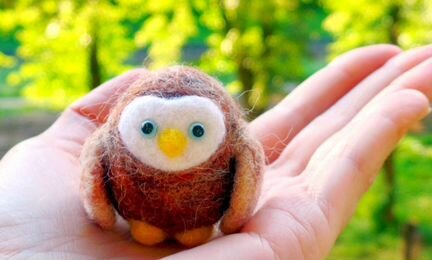 Совенок игрушка из войлока