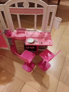 Домик для барби раскладной с мебелью